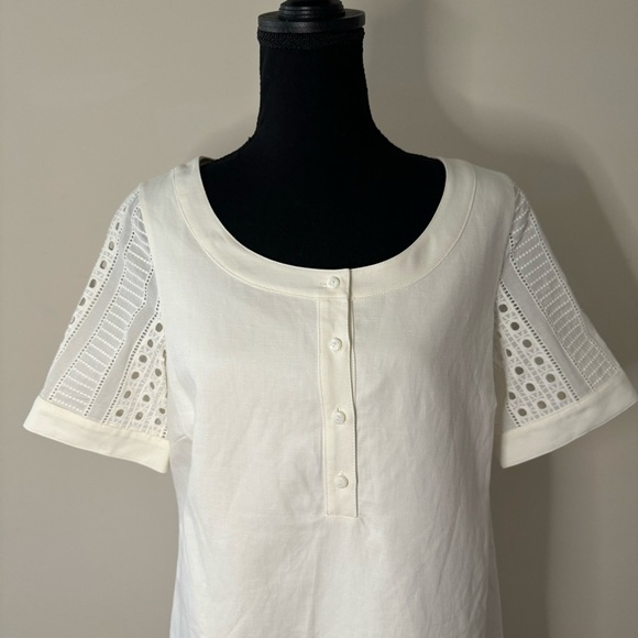 NWT Vineyard Vines White Eyelet City Shift Dress - Picture 5 of 12
